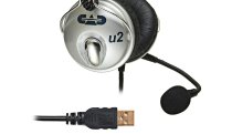 USB Stereo Headphones with Cardioid Condenser Microphone, 6ft USB Cable