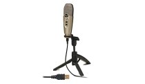 USB Large Diaphragm Cardioid Condenser Microphone w/Tripod Stand, 10' USB Cable