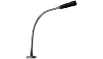 Omnidirectional Dynamic Microphone, 1 DPDT Push-to-Talk Switch, 19″ Gooseneck, 2 3/4″ Flange and 6' Cable - Chrome
