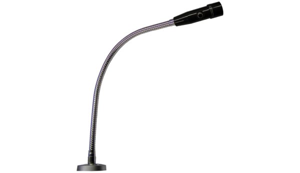 Omnidirectional Dynamic Microphone, 1 DPDT Push-to-Talk Switch, 19" Gooseneck, 2 3/4" Flange and 6' Cable - Chrome