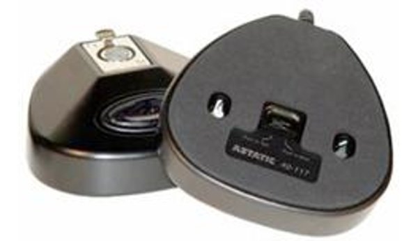 Shock Mount Base with Push-To-Talk or Push-To-Mute Switch, "Mic Active" LED in Switch Phantom Required