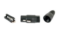 Professional 3-pin Connector XLR-F Black-BULK (Neutrik -TM)