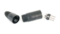 Professional 3-pin Connector XLR-M Black-BULK (Neutrik - TM)