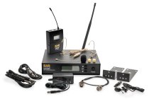 UHF Wireless Body Pack Microphone System (Includes headworn mic, lavalier mic, and guitar cable)